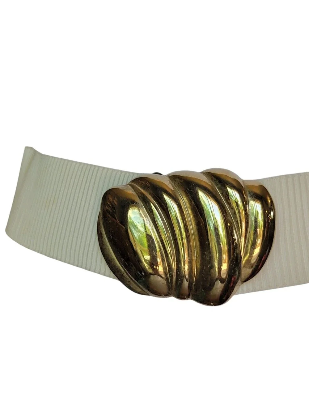 Vintage Goodheart Stretch Belt with Ornate Gold-Tone Buckle